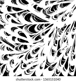 Brush grunge pattern. White and black vector.