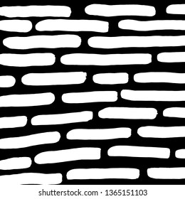 Brush grunge pattern. White and black vector.