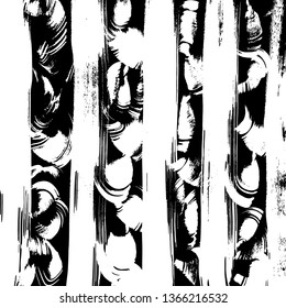 Brush grunge pattern. White and black vector.