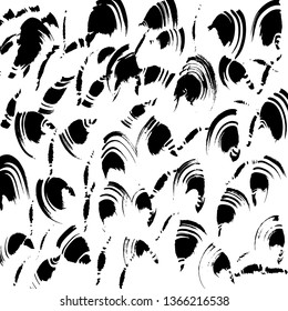 Brush grunge pattern. White and black vector.