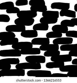 Brush grunge pattern. White and black vector.