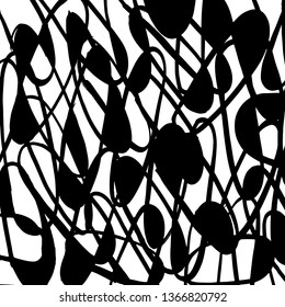 Brush grunge pattern. White and black vector.