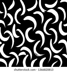 Brush grunge pattern. White and black vector.