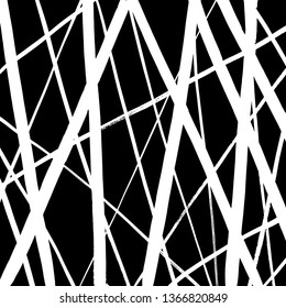 Brush grunge pattern. White and black vector.