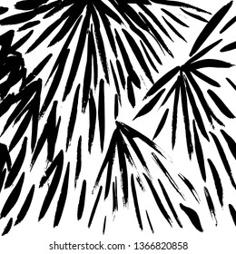 Pincel patrón de grunge. Vector blanco y negro.