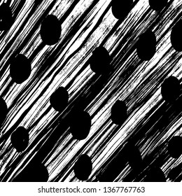 Brush grunge pattern. White and black vector.
