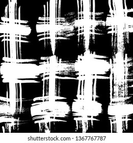 Brush grunge pattern. White and black vector.