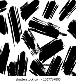 Brush grunge pattern. White and black vector.