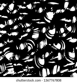 Brush grunge pattern. White and black vector.
