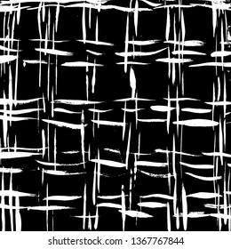 Brush grunge pattern. White and black vector.