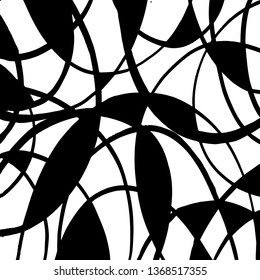 Brush grunge pattern. White and black vector.