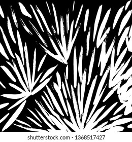 Brush grunge pattern. White and black vector.