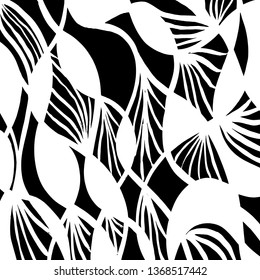 Brush grunge pattern. White and black vector.