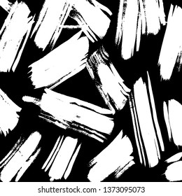Brush grunge pattern. White and black vector.