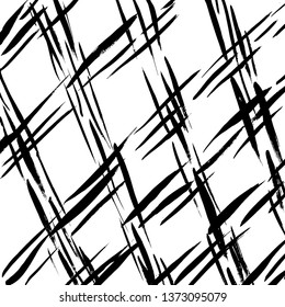 Brush grunge pattern. White and black vector.
