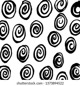 Brush grunge pattern. White and black vector.