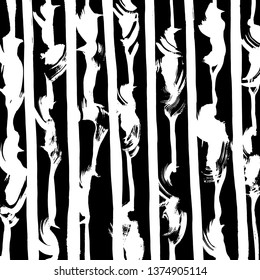 Brush grunge pattern. White and black vector.