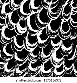 Brush grunge pattern. White and black vector.