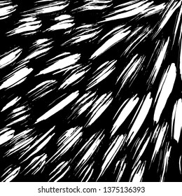 Brush grunge pattern. White and black vector.