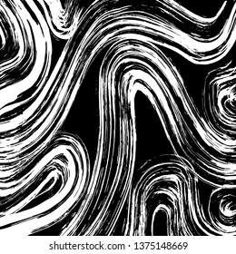 Brush grunge pattern. White and black vector.