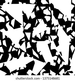 Brush grunge pattern. White and black vector.