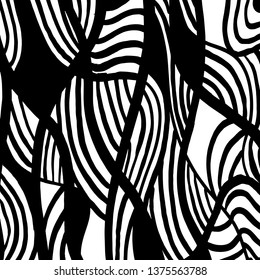 Brush grunge pattern. White and black vector.
