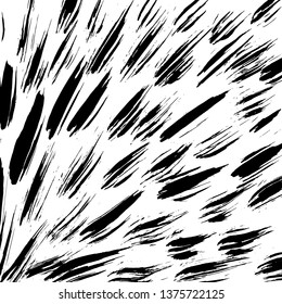 Brush grunge pattern. White and black vector.
