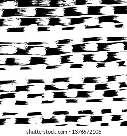 Brush grunge pattern. White and black vector.