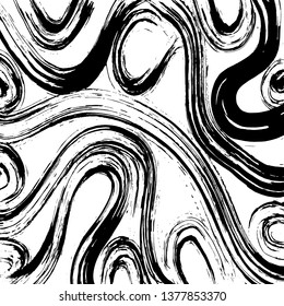Brush grunge pattern. White and black vector.