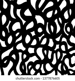 Brush grunge pattern. White and black vector.