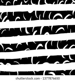 Brush grunge pattern. White and black vector.