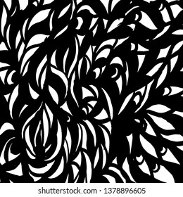 Brush grunge pattern. White and black vector.