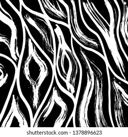 Brush grunge pattern. White and black vector.