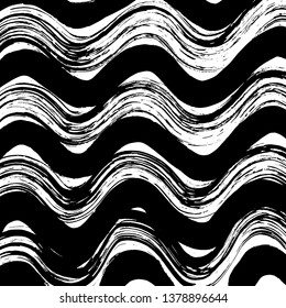 Brush grunge pattern. White and black vector.