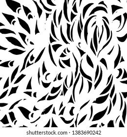Brush grunge pattern. White and black vector.