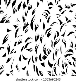 Brush grunge pattern. White and black vector.