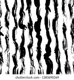 Brush grunge pattern. White and black vector.