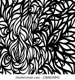 Brush grunge pattern. White and black vector.