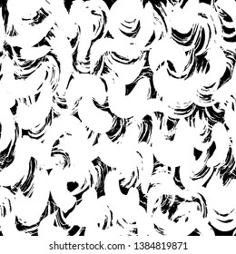 Brush grunge pattern. White and black vector.