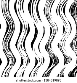 Brush grunge pattern. White and black vector.