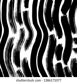 Brush grunge pattern. White and black vector.
