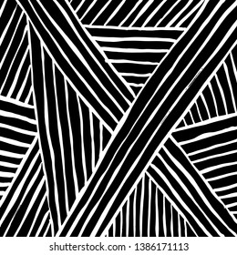 Brush grunge pattern. White and black vector.