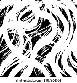 Brush grunge pattern. White and black vector.