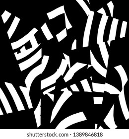 Brush grunge pattern. White and black vector.