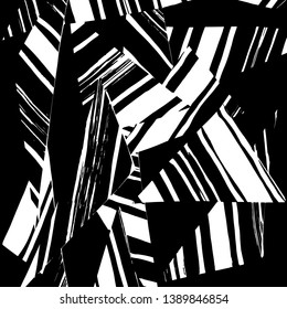 Brush grunge pattern. White and black vector.