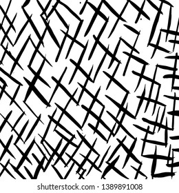 Brush grunge pattern. White and black vector.