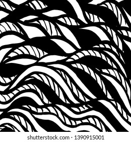 Brush grunge pattern. White and black vector.