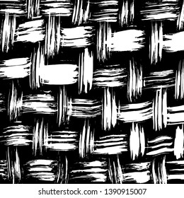 Brush grunge pattern. White and black vector.