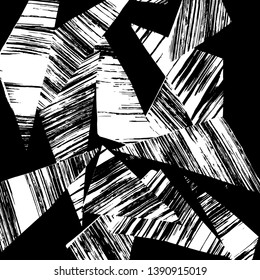 Brush grunge pattern. White and black vector.