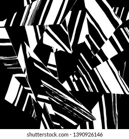Brush grunge pattern. White and black vector.